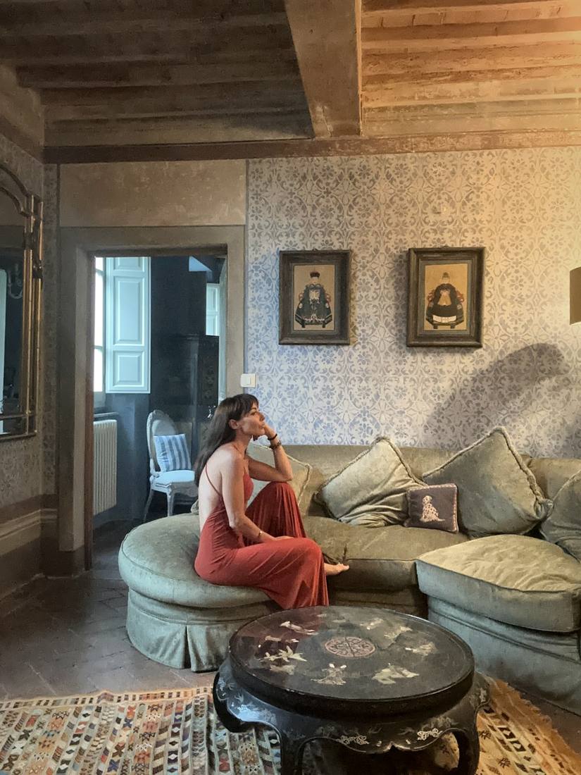 Editorial style — red dress