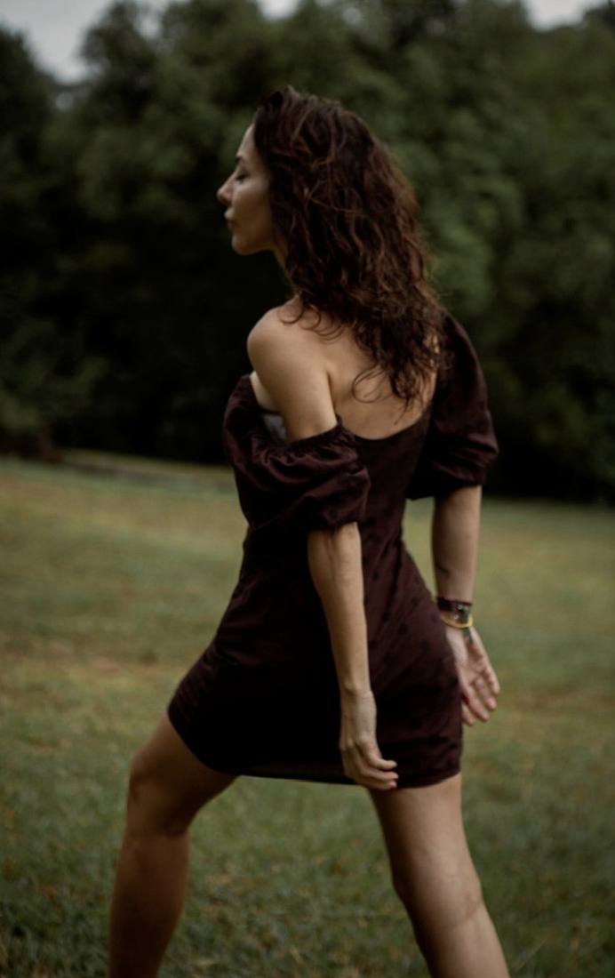 Editorial style — black dress